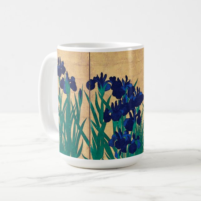 Japanese Irises (detail), Ogata Kōrin Coffee Mug (Front Left)