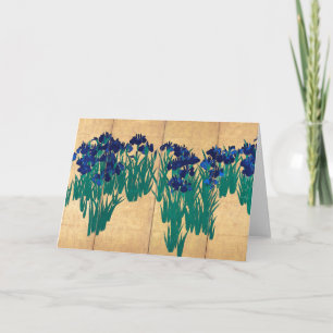 Japanese Irises, Ogata Kōrin Card
