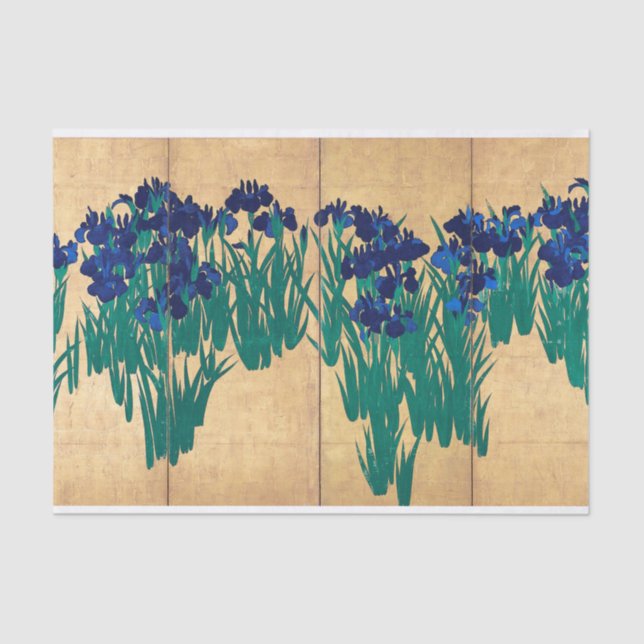 Japanese Irises, Ogata Kōrin Tissue Paper (Front)