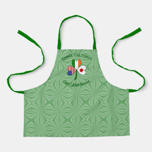 Japanese Irish American Shamrock Flag Personalised Apron