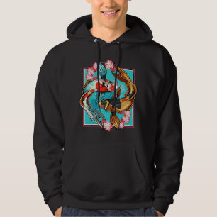 Japanese Japan Art Koi Carp Nishikigoi Fish Cherry Hoodie
