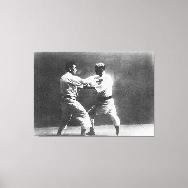 Japanese Judoka Jigoro Kano Kyuzo Mifue Judo Canvas Print (Front)