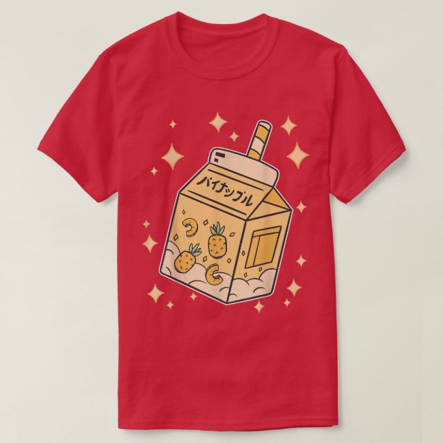 Japanese juice Pineapple Drink Kawaii Manga Anime  T-Shirt (Design Front)
