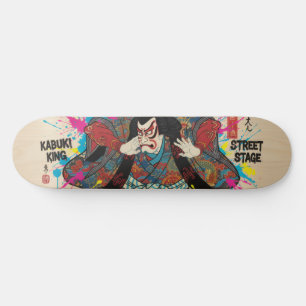 Japanese  KABUKI　Style Skateboard Art   歌舞伎