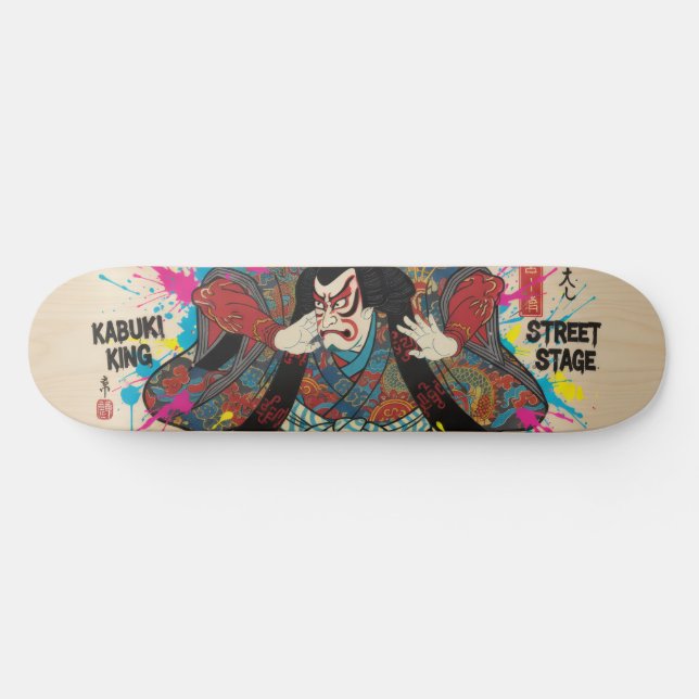 Japanese  KABUKI　Style Skateboard Art  |歌舞伎 (Horz)