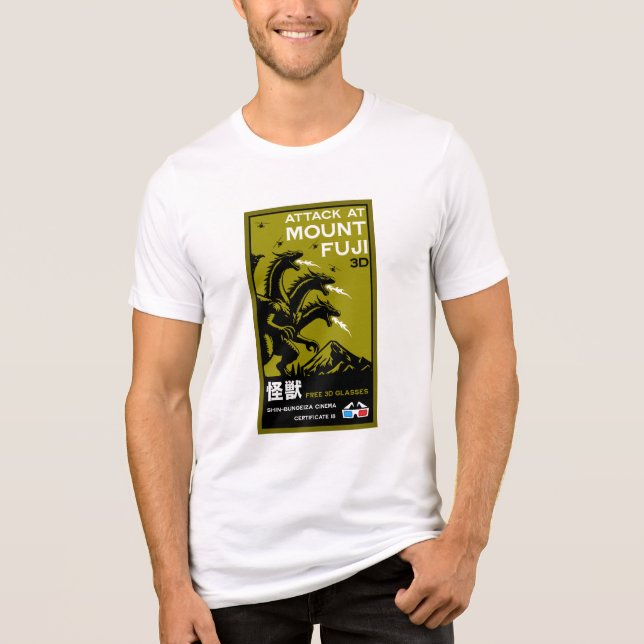 Japanese Kaiju Art Tri-Blend Shirt (Front)