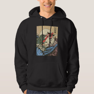 Japanese Kaiju Fighting Style Cat Vs Monster From Hoodie