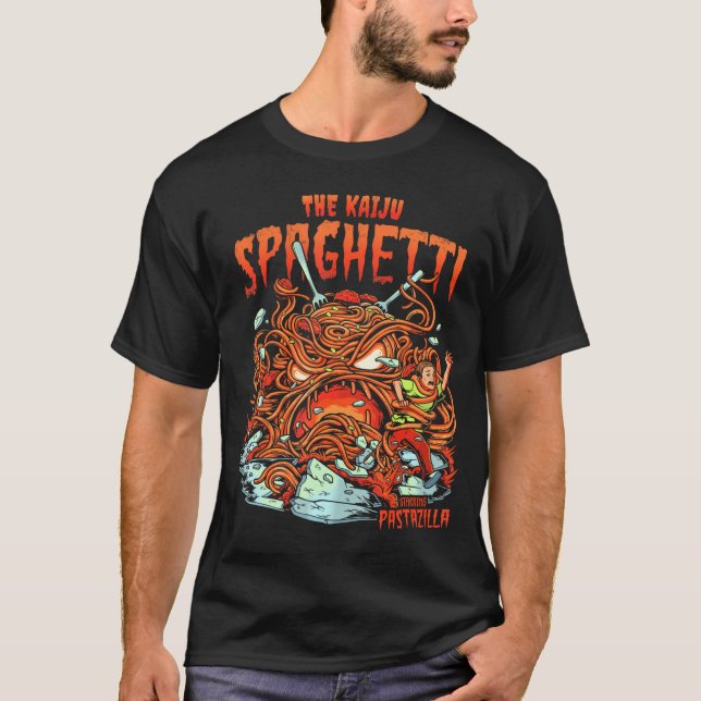 Japanese Kaiju Spaghetti Monster Anime B Movie Foo T-Shirt (Front)