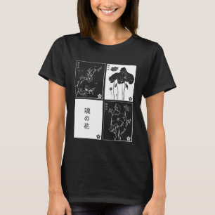 Japanese Kanji Cards Aesthetic Minimal white Black T-Shirt
