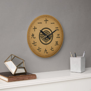 Japanese Kanji Clock Face – Minimal Zen Design