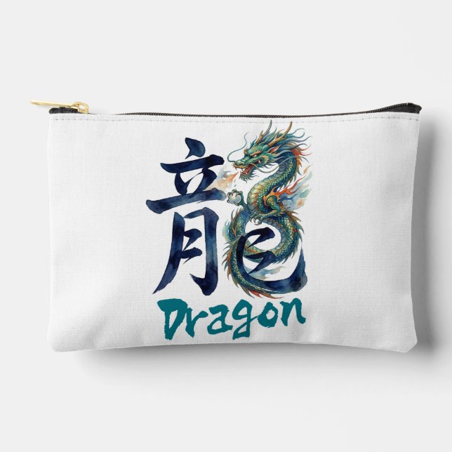 Japanese kanji Dragon -RYU- Accessory Pouch (Front)