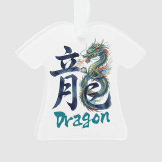 Japanese kanji Dragon -RYU- Ornament