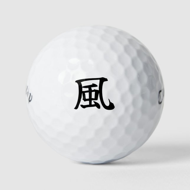 Japanese KANJI "KAZE" Golf ball (Front)