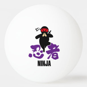 Japanese Kanji -NINJA- Ping Pong Ball