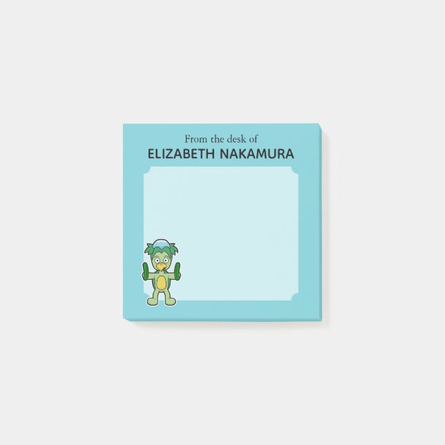 Japanese Kappa Yokai Monster- Personalised Post-it Notes (Front)