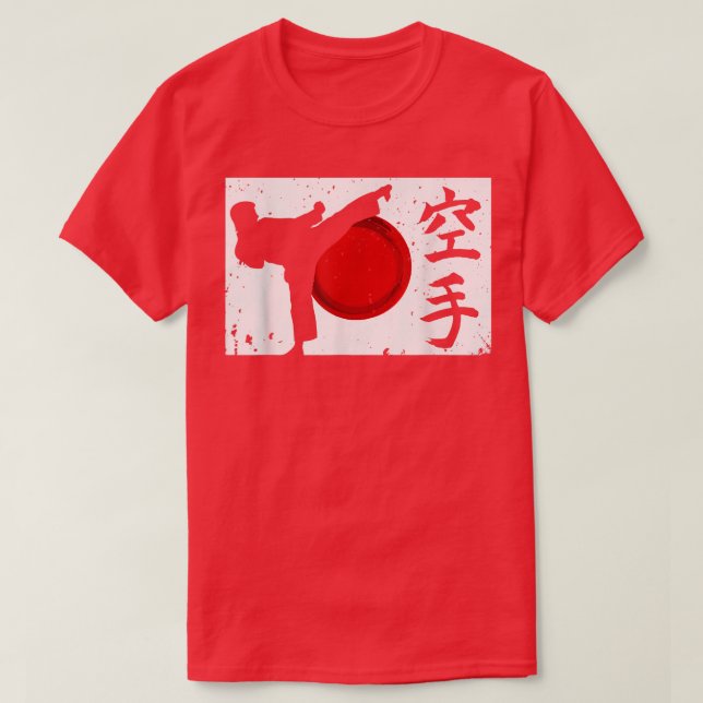Japanese Karate Shirt High Kick  (Design Front)