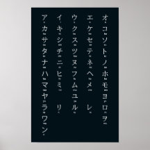Japanese | Katakana Alphabet カタカナ Dark