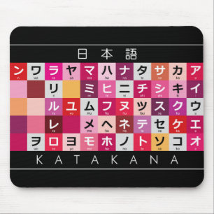 Japanese Katakana table Mouse Mat