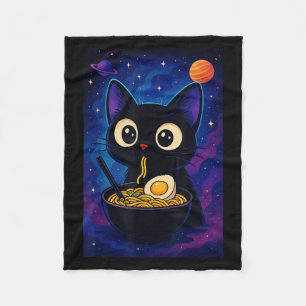 Japanese Kawaii Anime Cat Ramen Graphic Funny Men Fleece Blanket