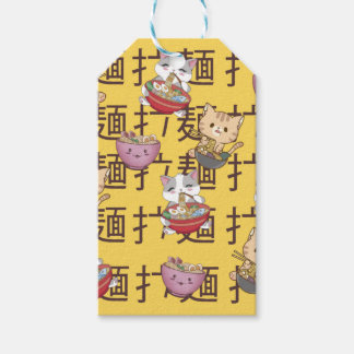 Japanese Kawaii Anime Cat Ramen Noodles Gift Tags