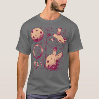 Japanese Kawaii Boba Tea Guinea Pig Doughnut Cooki T-Shirt