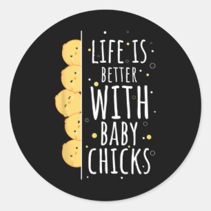 Japanese Kawaii Chicken Farming Spring Easter Ba Classic Round Sticker