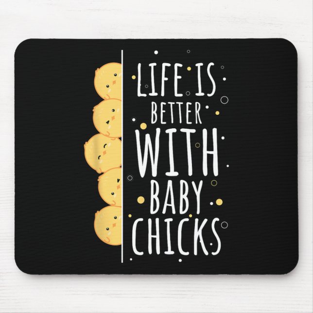 Japanese Kawaii Chicken Farming Spring Easter Ba  Mouse Mat (Front)