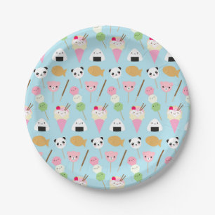 Japanese Kawaii Snacks Paper Plate