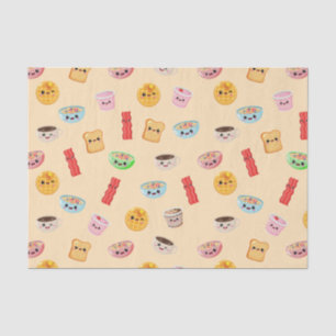 Japanese Kawaii Style Breakfast Food Coffee Bacon Tissue Paper