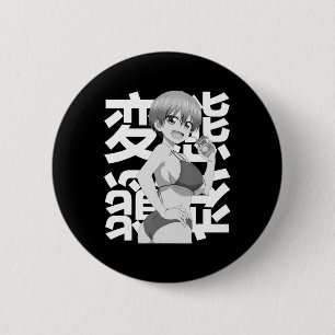 Japanese Kawaii Summer Anime Lewd Waifu Summer 6 Cm Round Badge