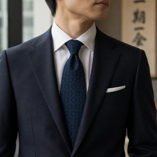 Japanese Kikko Monochrome Luxury Tie