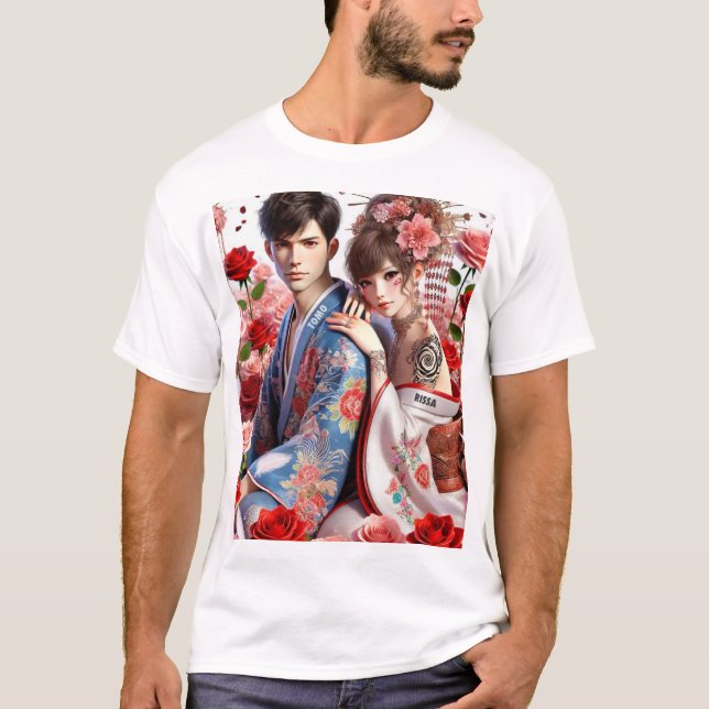Japanese Kimono Anime Creators T-Shirt (Front)