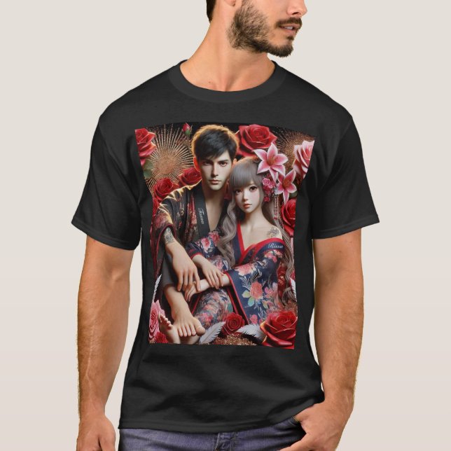 Japanese Kimono Beauty T-Shirt (Front)