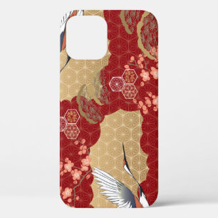 Japanese Kimono Cherry Blossoms iPhone 12 Case
