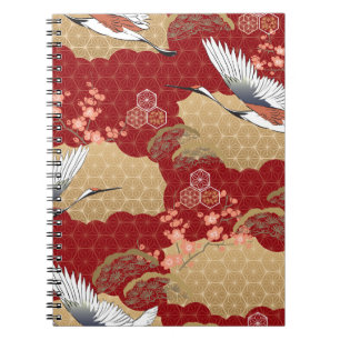 Japanese Kimono Cherry Blossoms Notebook
