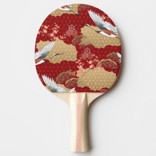 Japanese Kimono Cherry Blossoms Ping Pong Paddle
