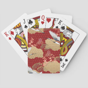Japanese Kimono Cherry Blossoms Playing Cards