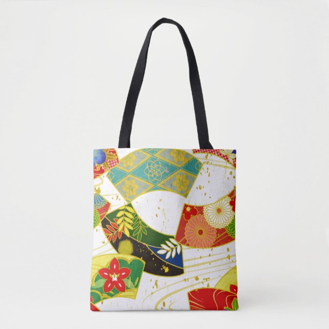 Japanese Kimono Fabric styled tote (Front)