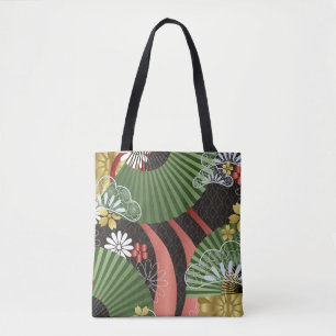 Japanese Kimono Fabric styled tote Bag