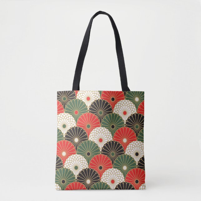Japanese Kimono Fabric styled tote Bag (Front)