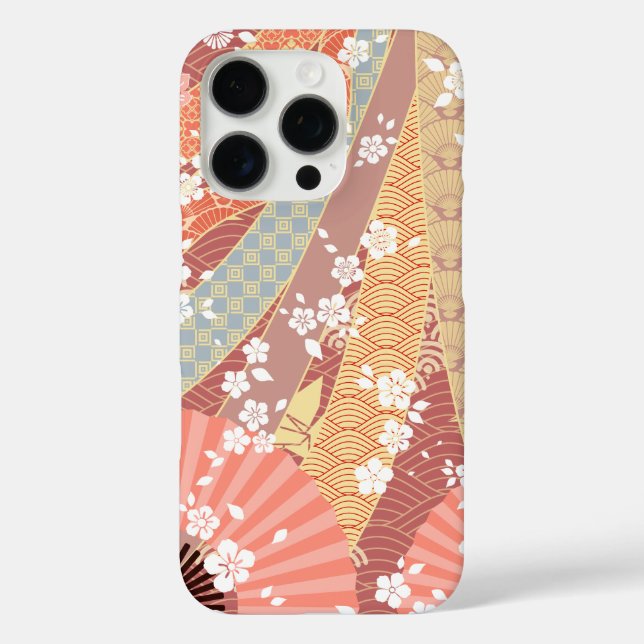 Japanese Kimono Floral Pattern Case-Mate iPhone Case (Back)