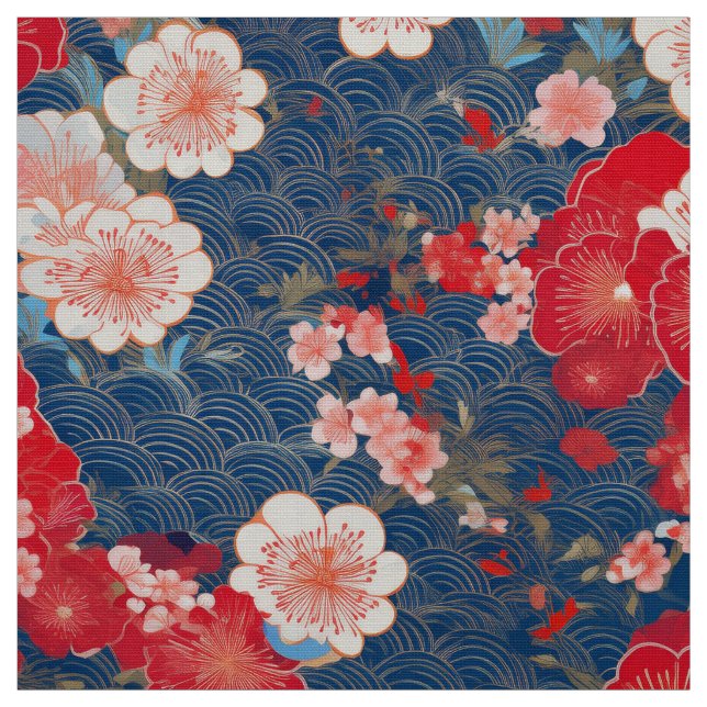 Japanese kimono inspired fabric (Swatch)