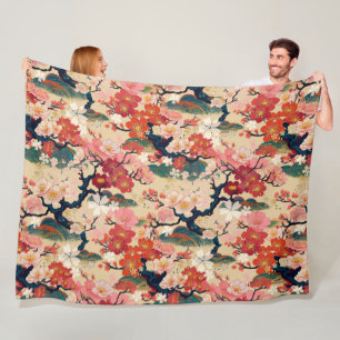 Japanese Kimono pattern blanket