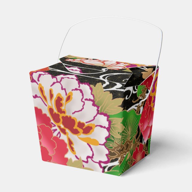 Japanese Kimono pattern Gift bag Favour Box (Front Side)