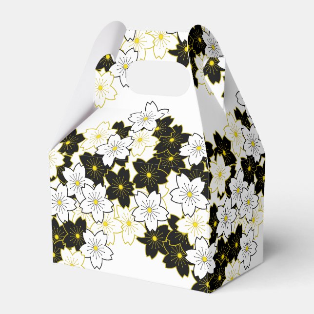 Japanese Kimono pattern Gift bag SAKURA Favour Box (Front Side)