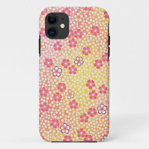 Japanese KIMONO Textile, Cherry Blossoms Pattern iPhone 11 Case