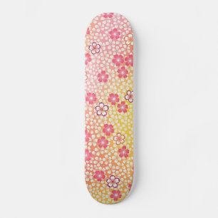 Japanese KIMONO Textile, Cherry Blossoms Pattern Skateboard
