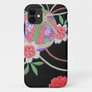 Japanese KIMONO Textile, Floret Pattern iPhone 11 Case