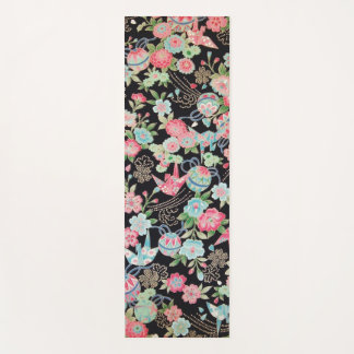 Japanese KIMONO Textile, Floret Pattern Yoga Mat