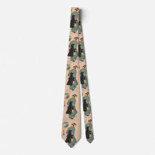 Japanese Kimono Woman Courtesan Artwork Tie